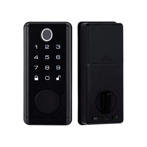 Cross-border deadbolt fingerprint lock, dead lock wooden door fingerprint card electronic password smart lock, graffiti all closed lock