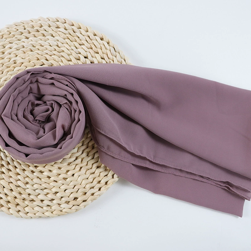 Шифоновый шарф (JJ SCARF) женский 70×180 см, 75D легкий длинный шарф с жемчужной фактурой