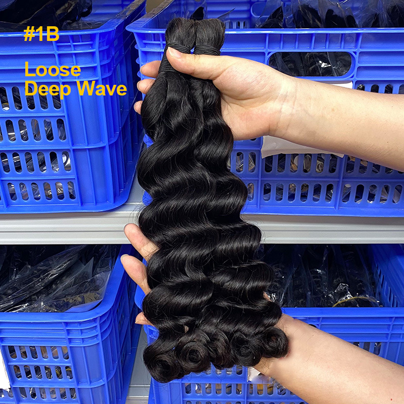 Extensiones de Cabello Humano 12A de Cabello Real Tejido a Mano para Mujeres