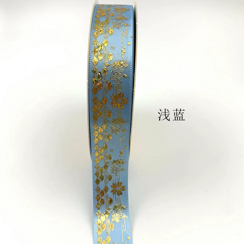 2,5 cm NUEVO LÁSER gilding xiangyun Tiangong barra bandeja hecha a mano cinta caja de regalo embalaje cinta directa de la fábrica