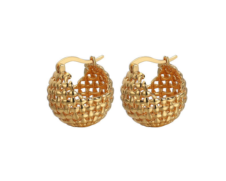 1 Par Moda Geométrico Cobre Enchapado Aretes display picture 4