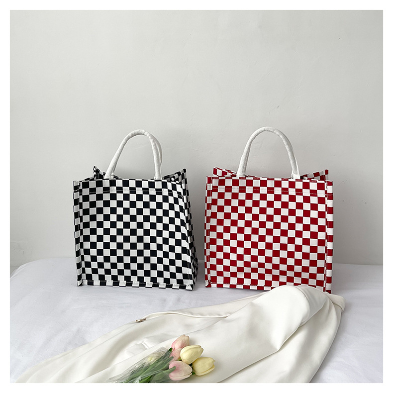 Large-capacity single-shoulder tote bag 2024 new style fashionable and textured trendy handbag for commuting and casual use, large checkered bag for women undefined