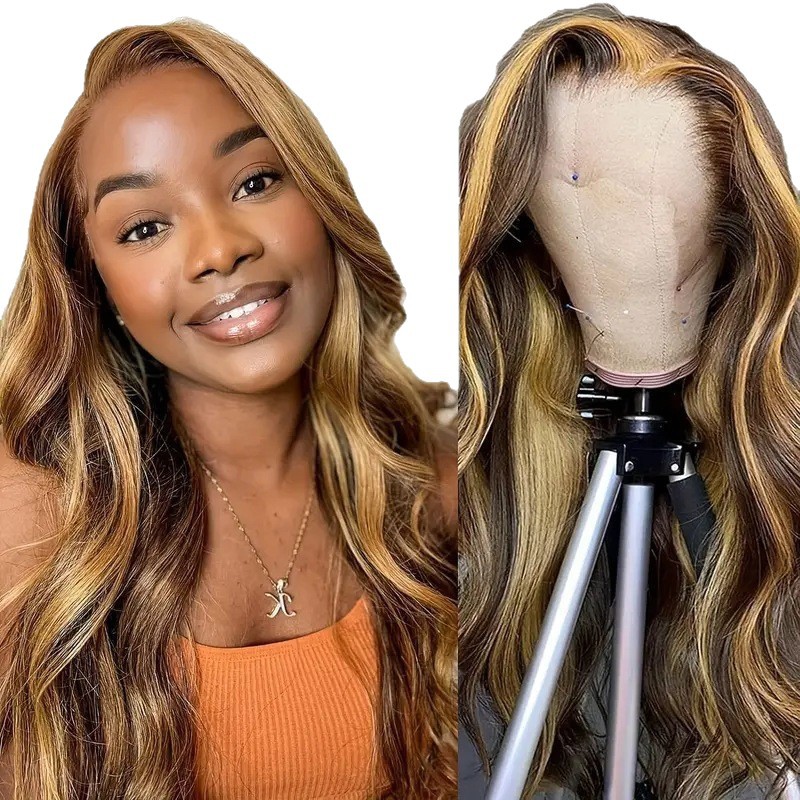 Parrucca da donna con capelli lunghi e ricci, riga centrale naturale, testa piena, alla moda, onde grandi, extension sintetiche con clip, taglia media_voghion.com