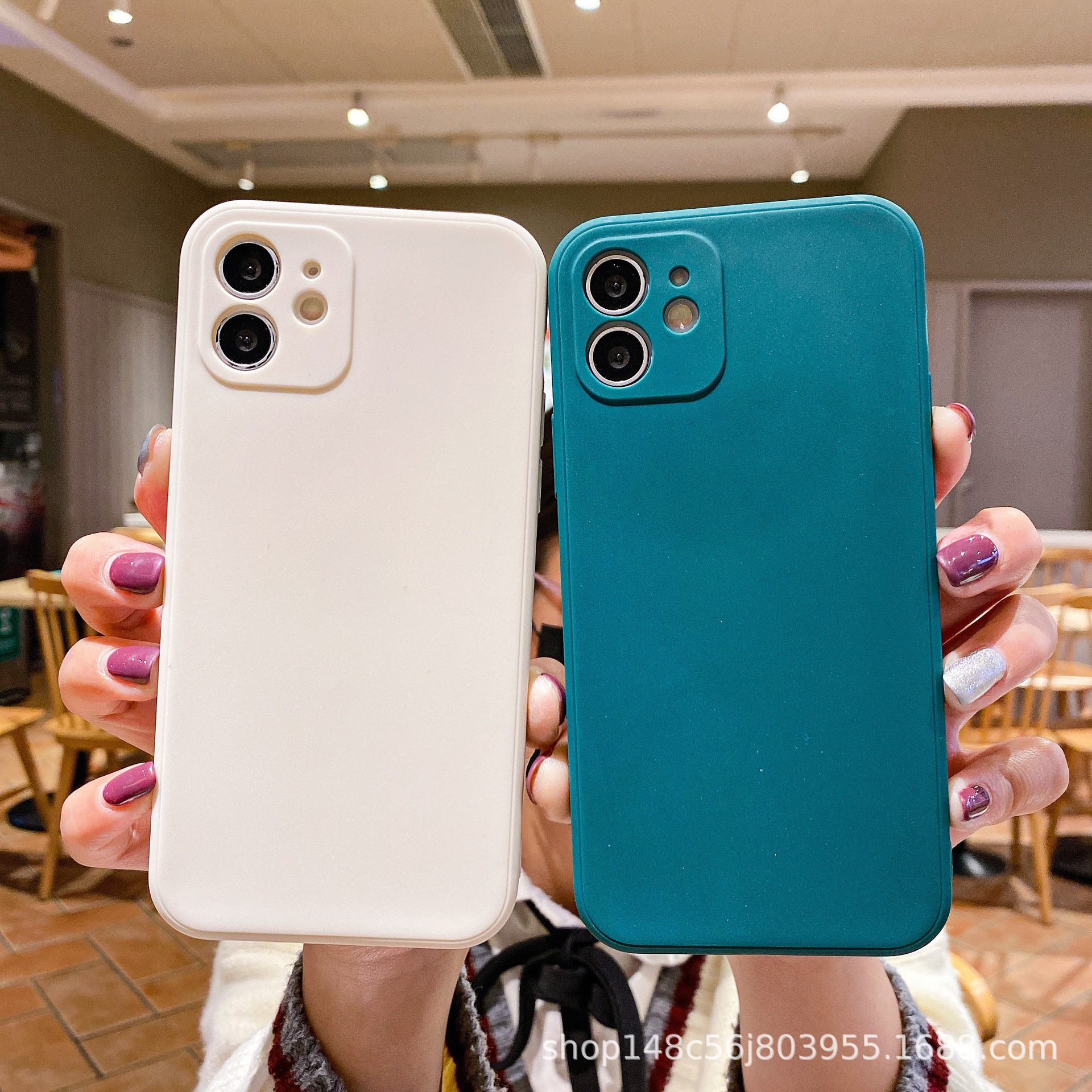 Aplicable a Apple 13 cubo de rubik borde recto imitación de silicona líquida caso de teléfono celular iphone 11 12 caso de teléfono celular personalizado