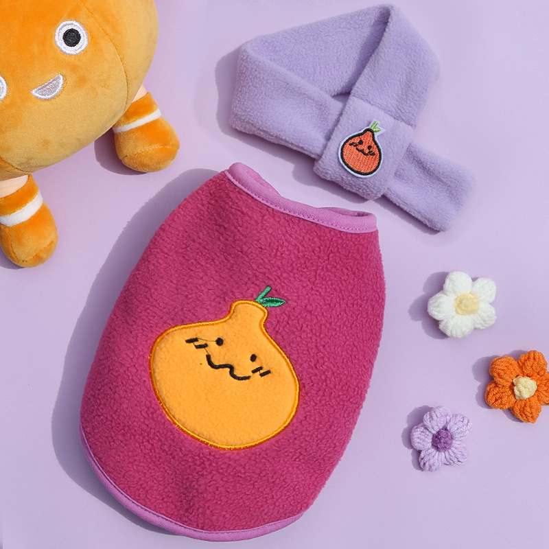 Ropa para mascotas suéter para perros chaleco de salida para perros feo ropa naranja gato ropa de dos patas suministros de cubo francés