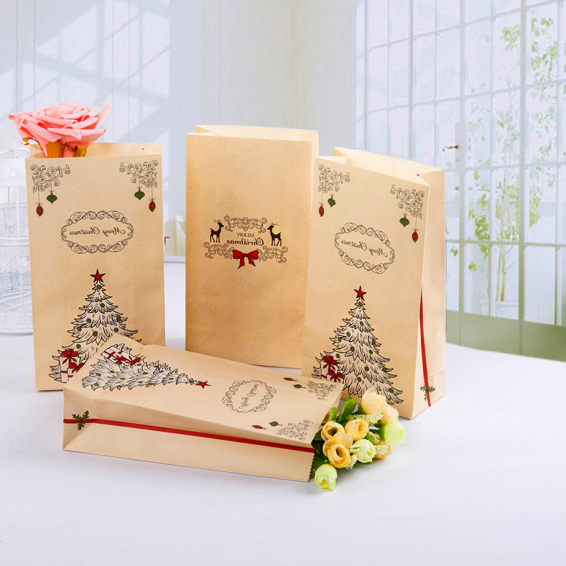 Christmas Fashion Christmas Tree Santa Claus Kraft Paper Gift Bags display picture 2