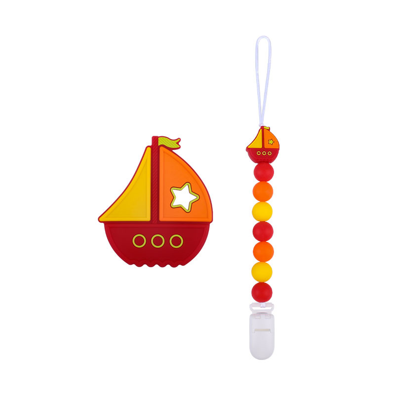 Bebé colorido de silicona vela juguete mordedor bebé Cadena de chupete de silicona AliExpress Venta caliente teether traje