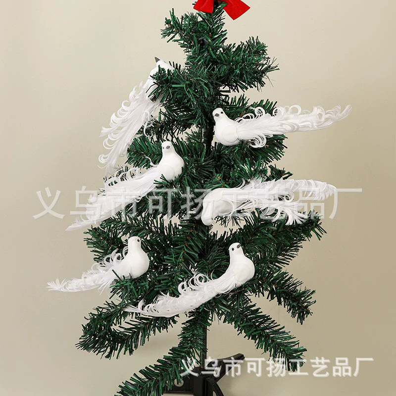 Имитация перьев птицы, садовое украшение для сада, реквизит для фотографий, голубь, белая голубка, рождественские поделки, искусственные украшения в виде птиц