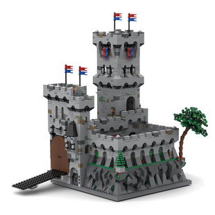Трансграничная MOC-87299 Королевская горная крепость 3626 деталей игрушки Рождественский подарок