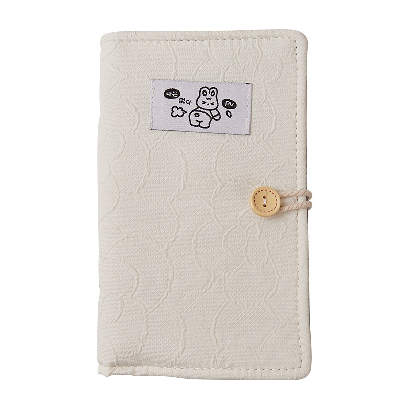 Cuaderno de ahorro de efectivo de gran capacidad A6 nuevo libro de contabilidad de chicas simple libro de tela coreana folleto desmontable