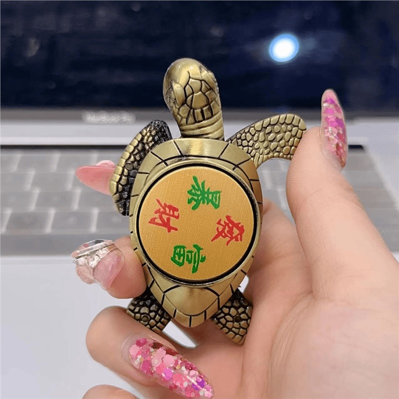 Zhao Caijin Bao tortuga de oro infláble llama abierta encendedor creativo tortuga de oro pequeña tortuga de metal para enviar novio encendedor image 18