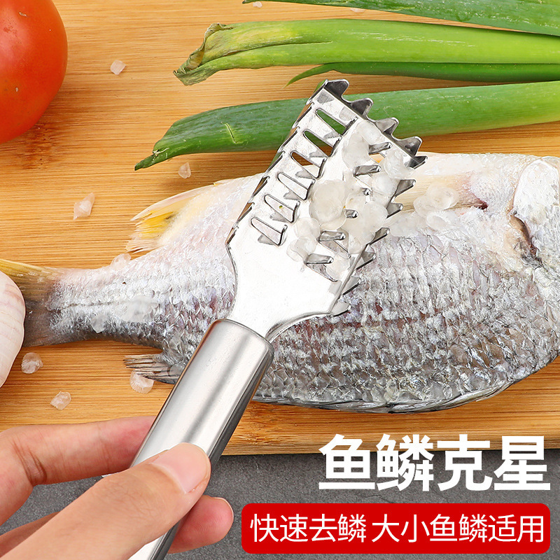 acero inoxidable multifuncional escamas de pescado matador de cocina escamas cepillo de eliminación de escamas de pescado herramienta doméstica