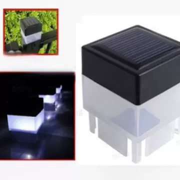 户外太阳能柱头灯5X5柱帽灯庭院栅栏灯太阳能景观灯台阶灯