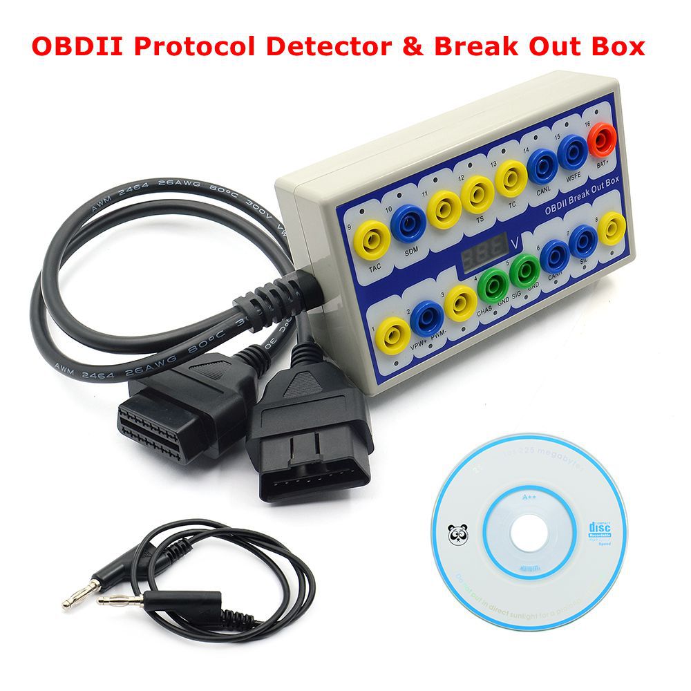 Cross-border OBDII Protocol Detector & Break Out Box OBD2 detector junction box