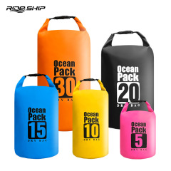 Outdoor Waterproof Bucket Bag Beach Sand Swimming Diving Storage Bag Hiking Cycling Bucket Rafting Upstream Dual-Shoulder Backpack