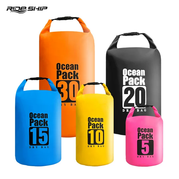 Outdoor Waterproof Bucket Bag, Beach Swimming and Diving Storage Bag, Mountaineering, Cycling, Rafting and River Tracing Backpack