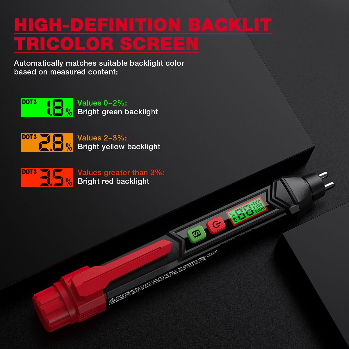 HABOTEST Brake Fluid Water Content Tester HT662/663/663L High-Precision Digital Display Auto Repair Tool