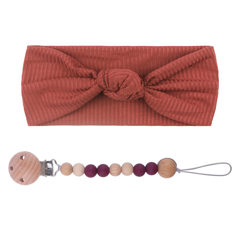 Bebé suministros bebé lindo pelo banda calmante bebé cuentas de silicona mordedor pezón cadena anti-caída traje de cadena Nuevo