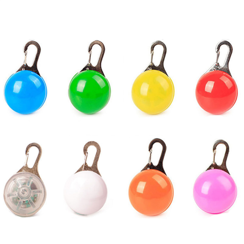 LED寵物發光吊墜戶外出行狗狗外出挂件 防丟球形夜光吊墜寵物用品