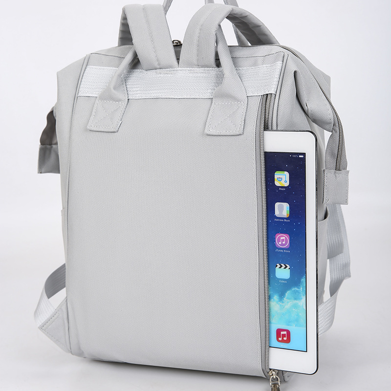 Mochila de mamá de color sólido, simple y de gran capacidad, mochila de mamá, bolsa de almacenamiento de pañales de biberón, bolsa de maternidad y bebé, mujer