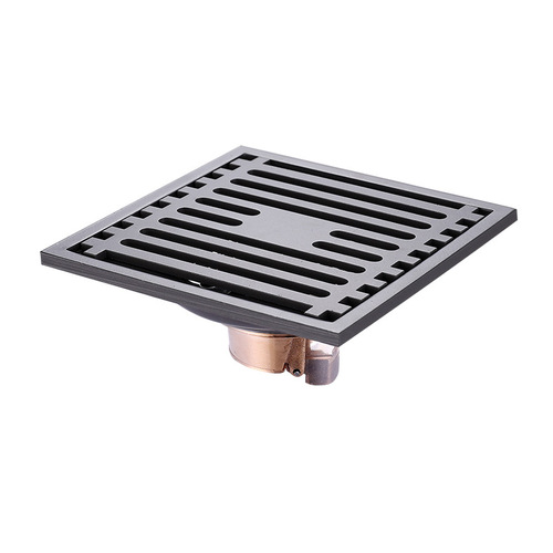 Gun gray floor drain stainless steel large-displacement bathroom washing machine bathroom sewer insect-proof and odor-proof floor drain