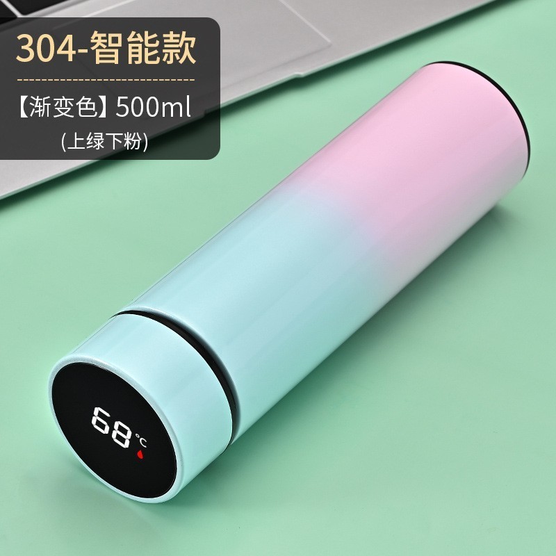 クロスボーダー高颜値知能顕温温度カップ304ステンレス保温カップグラデーション色ビジネスギフトカップ卸売り|undefined