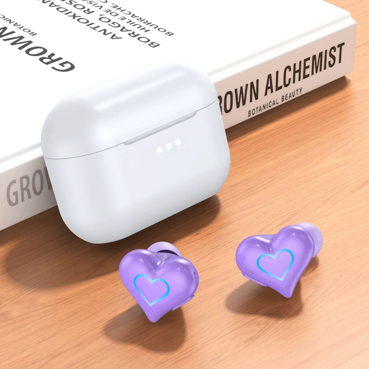 Беспроводные наушники HEARTBUDS в форме сердца, Bluetooth 5.3, LED- подсветка, Type-C, 20 ч воспроизведения