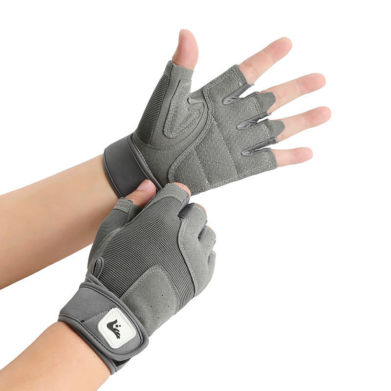 Guantes de gimnasio para hombres y mujeres al aire libre antideslizante resistente al desgaste alargado muñeca protector deportivo transpirable montar guantes anticapullo
