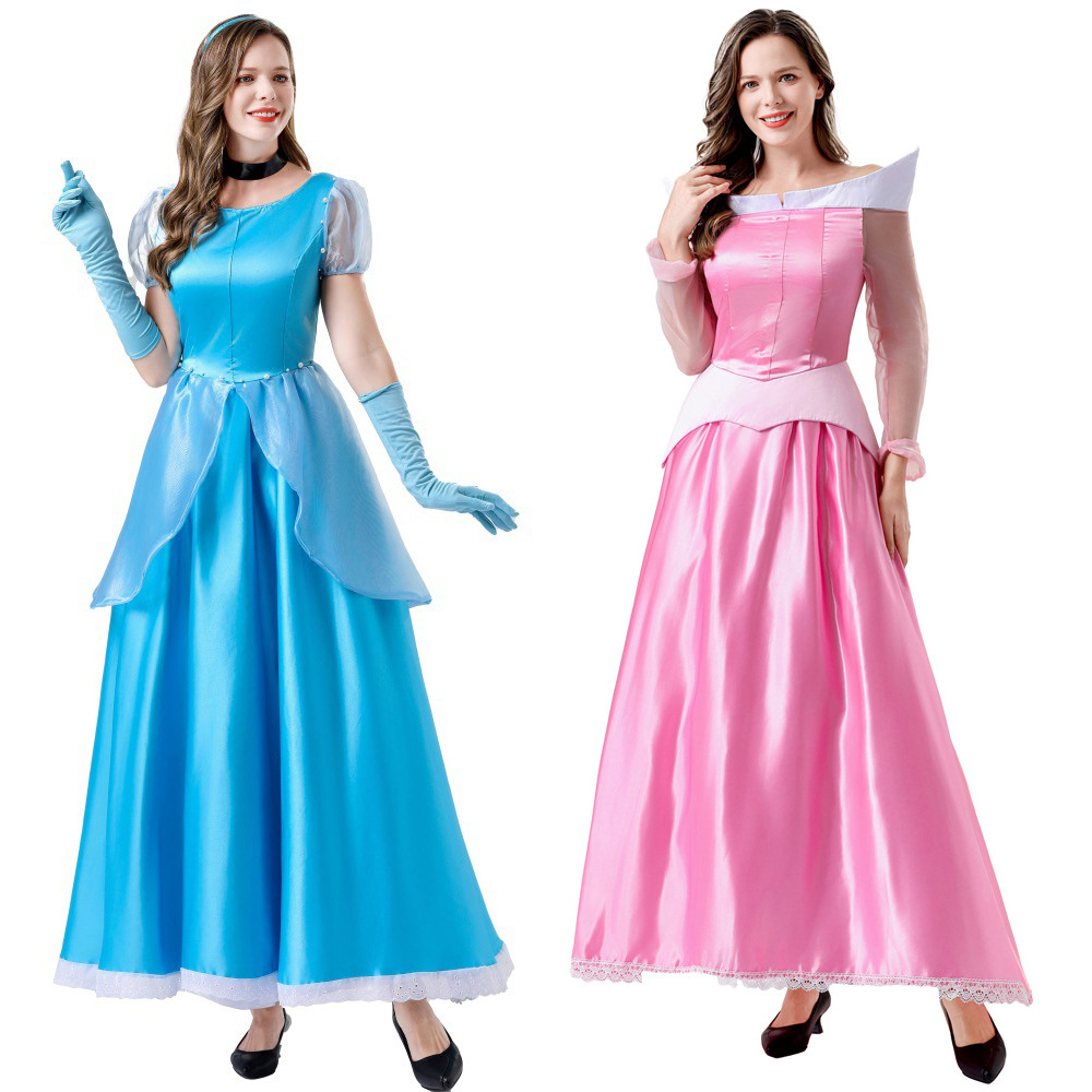 Real Cinderella Snow White Alice Sleeping Beauty Princess Dress Adult Cos Costume Halloween Children's Day Costume