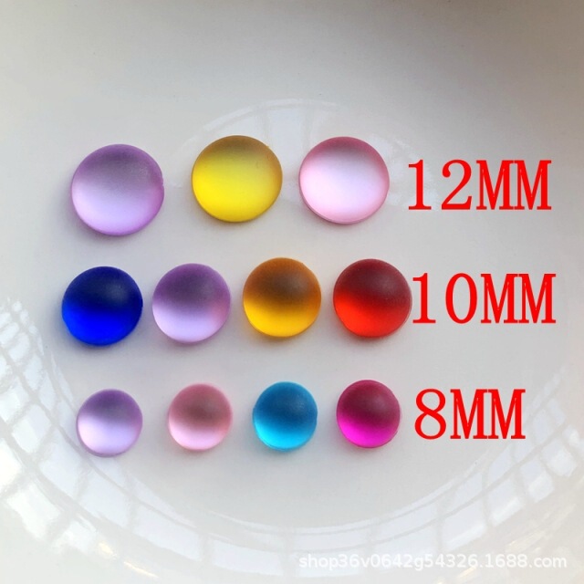 Acrylic frosted semicircle beads Opal DIY nail stickers handmade semi-finished decorative accessories factory direct supply