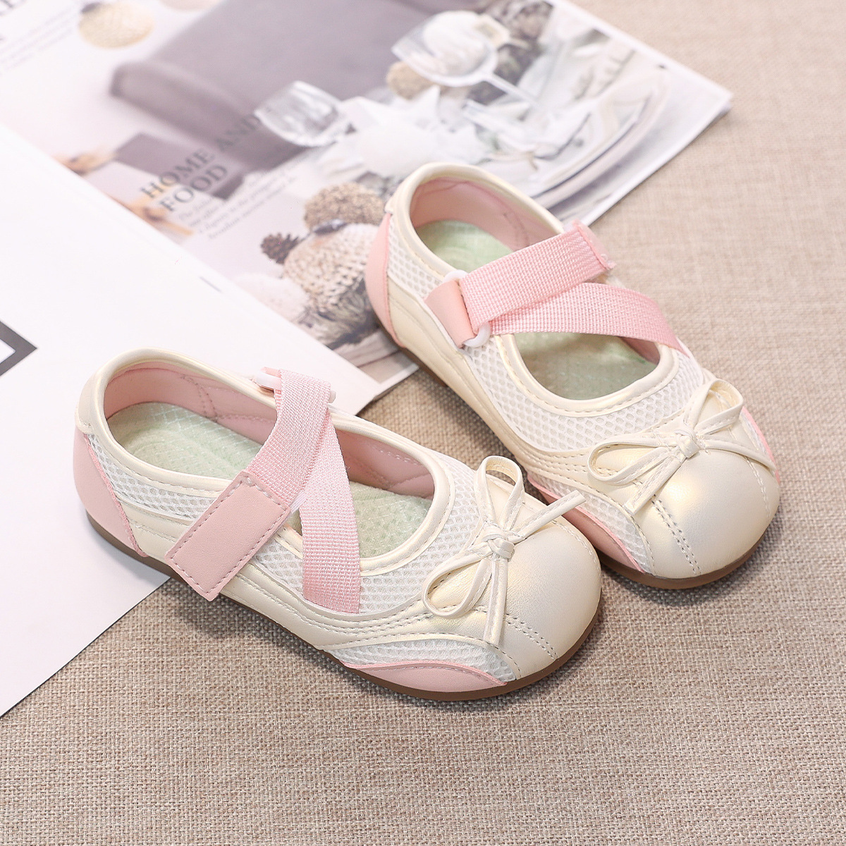 Niñas zapatos superficiales Lefour primavera y otoño 2026 nuevos zapatos infantiles Retro Marijin zapatos de ballet de arco universal image 5