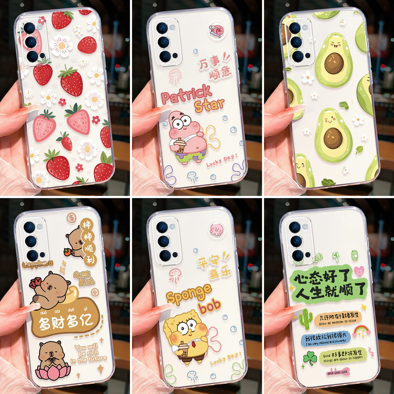 Suitable for Opporeno4 Mobile Phone Case Pdpm00 Transparent Creative Pdpt00 All-Inclusive Anti-Fall 0Pp0Reno4 Soft Shell Suitable for Opporeno4 Mobile Phone Case Pdpm00 Transparent Creative Pdpt00 All-Inclusive Anti-Fall 0Pp0Reno4 Soft Shell