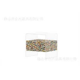 卡米洛亚克力床头柜轻奢简约现代高级艺术感创意床边置物柜边柜床
