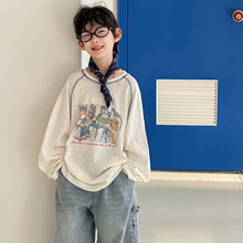 棉小铺男童T恤儿童春季韩版2026新款春夏百搭卡通打底童装上衣潮