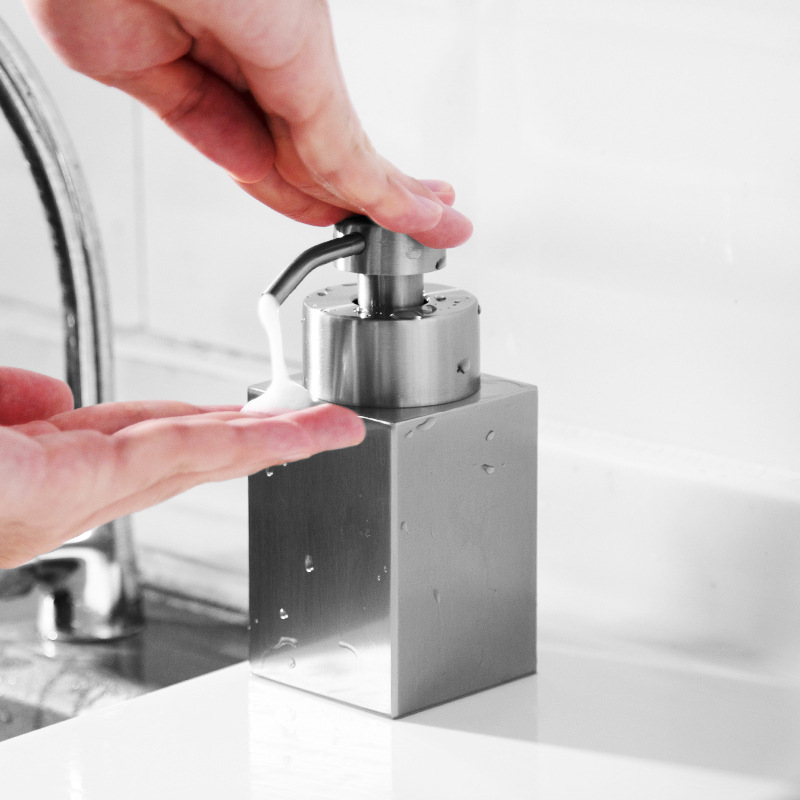 304 stainless steel hand sanitizer foaming bottle press dispense bottle household lotion shampoo shower gel foam empty bottle