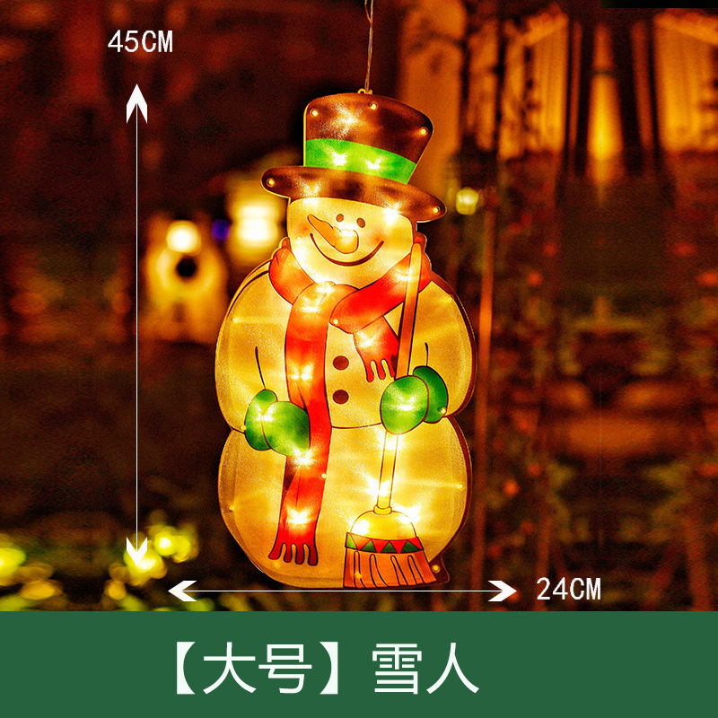 跨境圣诞老人麋鹿led灯串圣诞节装饰灯圣诞树橱窗布置挂牌灯串|undefined