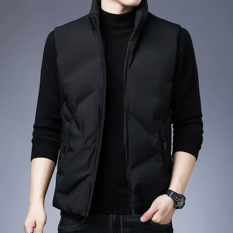 Winter vest with down for leisure, jacket sleevless