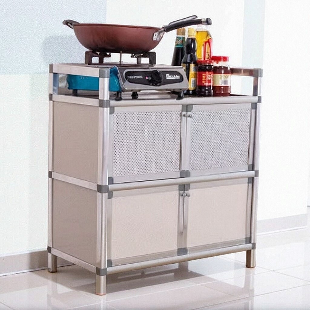 Personalizado no crudo aleación de aluminio alquiler sala de alquiler almacenamiento doméstico almacenamiento de té simple armario armario armario