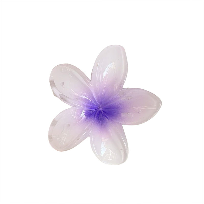 Fermaglio a forma di artiglio di plumeria, di tendenza tra Europa e America, per donna, colorato e versatile, ideale per la coda di cavallo alta._voghion.com