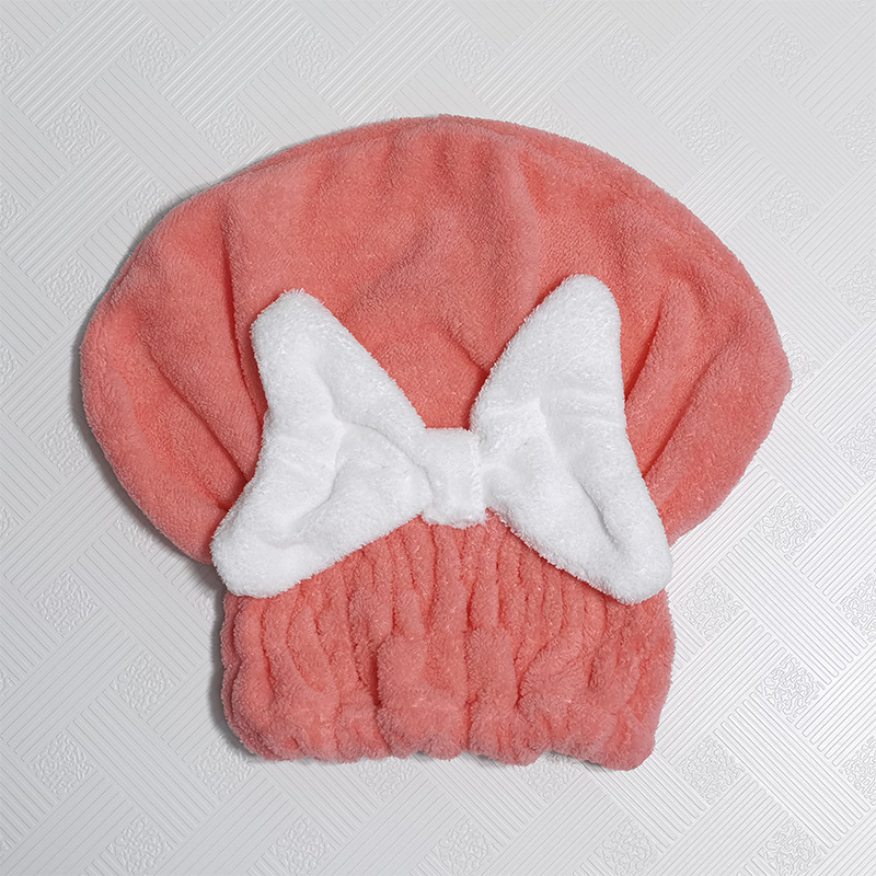 クロスボーダー二重厚手シャワーキャップ女性吸水速乾帽サンゴのベルベットの乾いたタオルの頭のタオルの髪の帽子|undefined