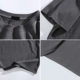 American Retro dark gray Heavy Cotton Short-sleeved T-shirt Men's Summer Fashion Brand Basic Tee Wide Loose Shoulder Top