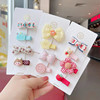 Children's hair accessory, bangs, hairpins, set with bow, hairgrip, Korean style