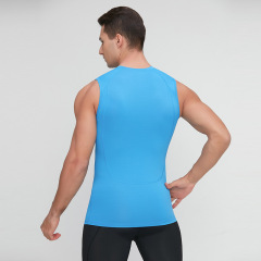夏季速干健身塑身背心男戶外籃球馬拉松透氣無袖運動訓練壓縮背心
