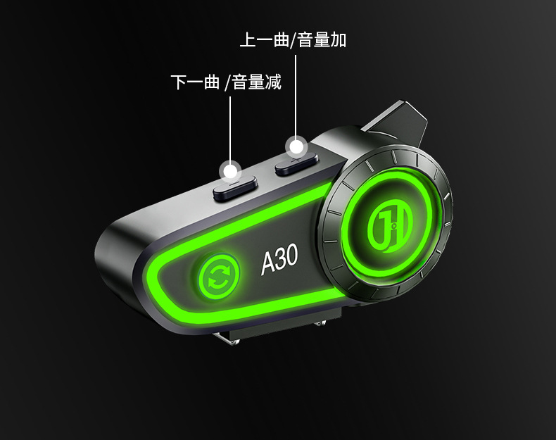 Suitable for Hengjiang-A30 Waterproof Helmet Bluetooth Headset Motorcycle Takeaway Rider Full Helmet Half Helmet Long Battery Life Me