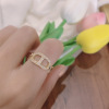 Tide, design sophisticated fashionable ring, Japanese and Korean, light luxury style, trend of season, simple and elegant design, on index finger