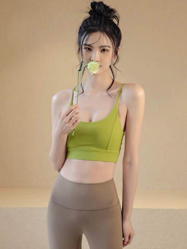 瑜伽健身服女夏季跑步速干普拉提训练带胸垫背心吊带运动长裤套装|undefined