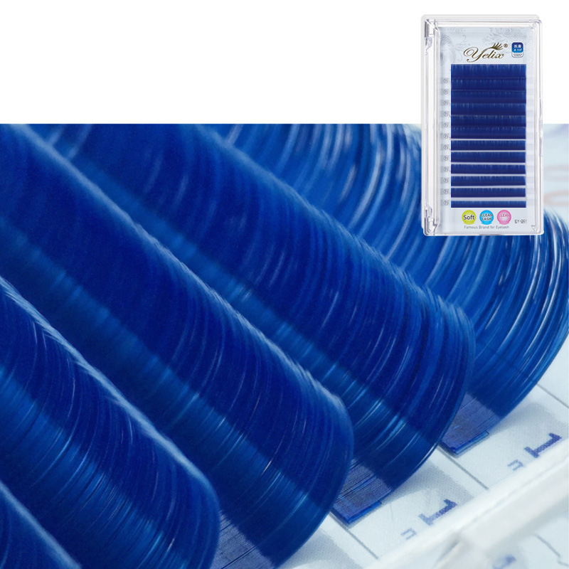 Fábrica transfronteriza un segundo pestañas florecientes coloridas pestañas falsas de gran capacidad en fila de flores injerto pestañas al por mayor