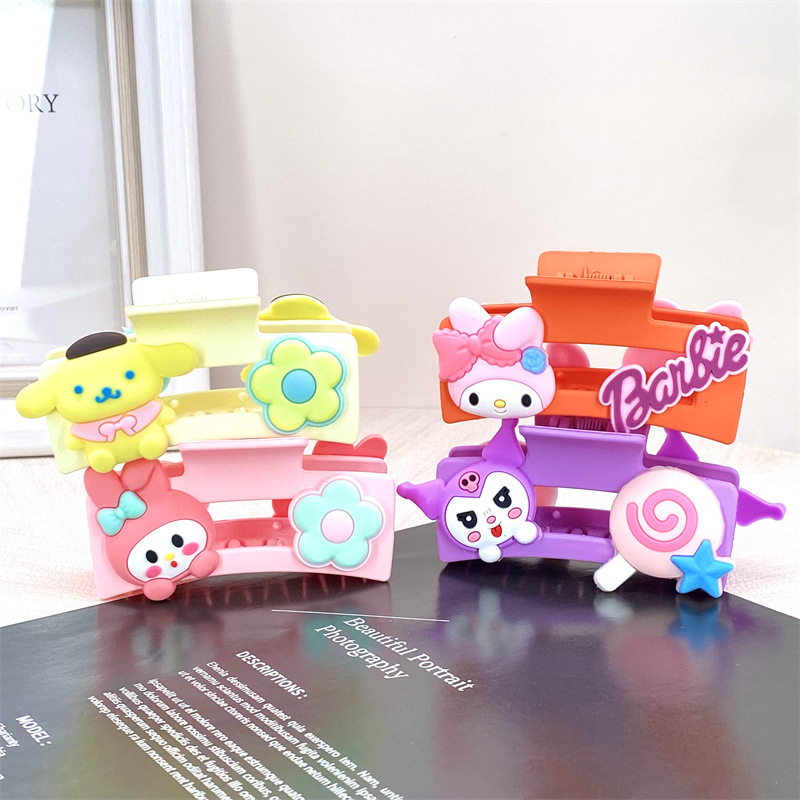 2023 nuevo clip de melocotón Rosa lindo oso arco accesorios para el cabello Dulce Crema pegamento horquilla clip de tiburón