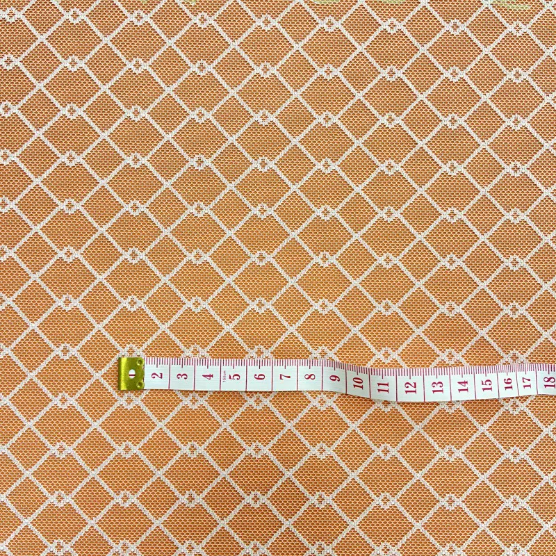 厂家直营 大幅多边形状透气孔弹力面料  婚纱裙子手工DIY面料铺料