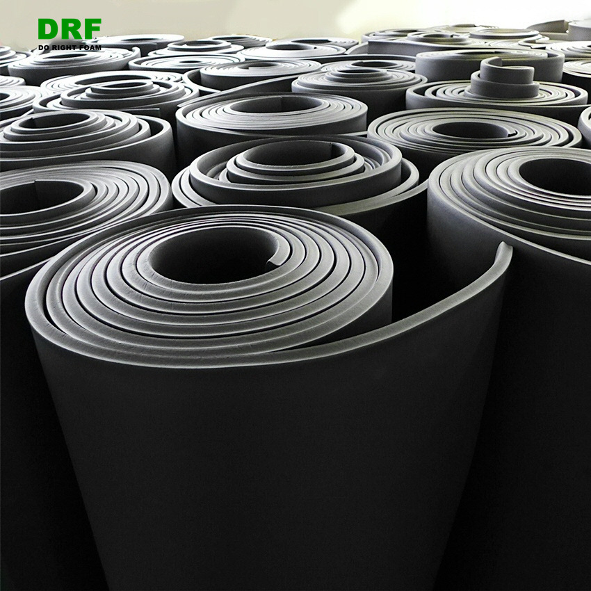 厂家供应防火阻燃NBR+PVC保温隔热橡塑泡棉 消音棉海绵板 Foam